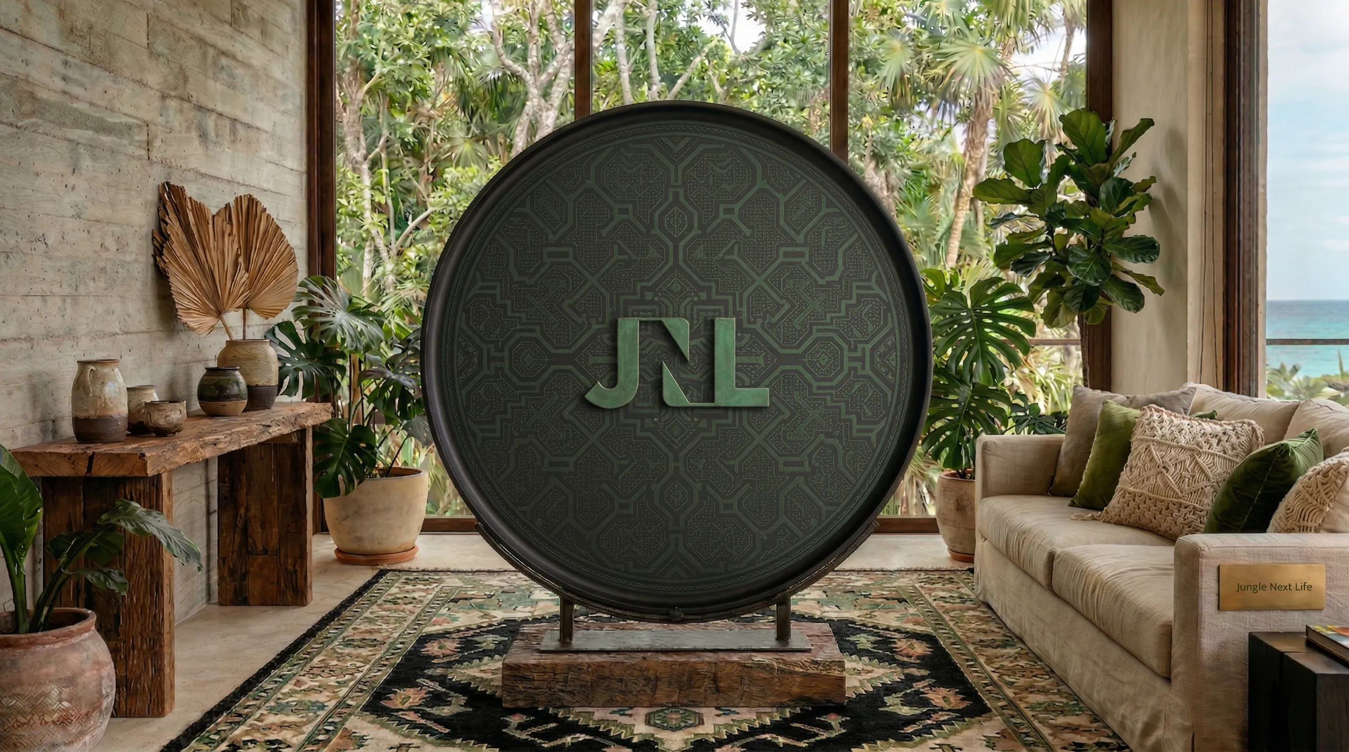 Composición artística Shipibo para el hero principal de JNL