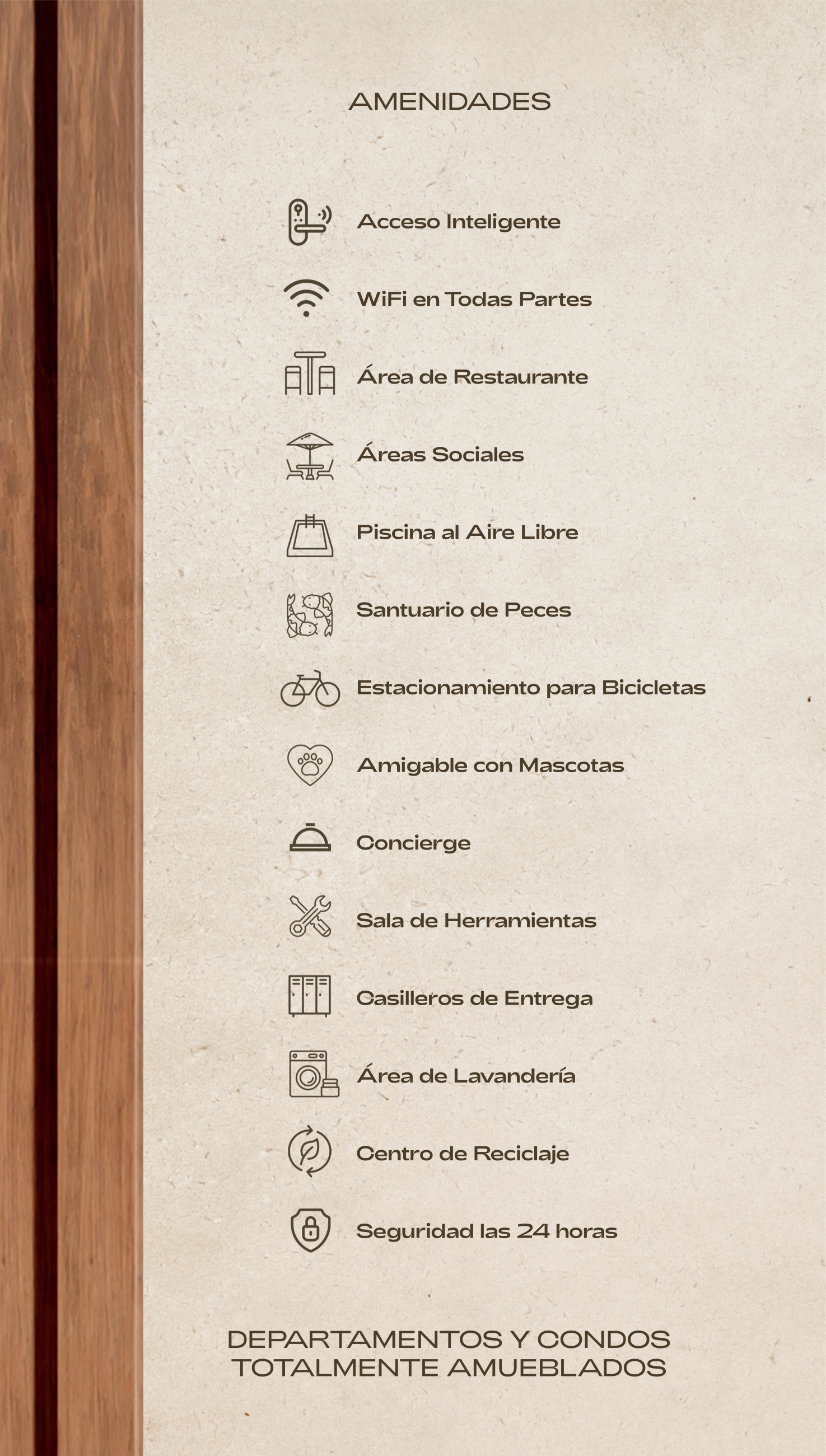 Lámina de amenidades de Eterna Residences